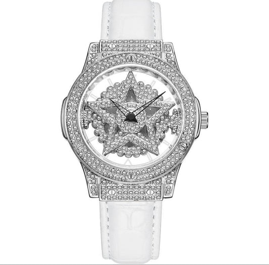 TOMI Full Diamond Five Star Woman Watch With 2 Strap