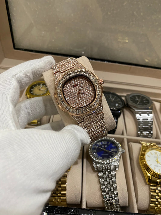 Patek Philippe Full Diamond Watch for boy and girl